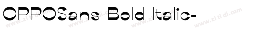 OPPOSans Bold Italic字体转换